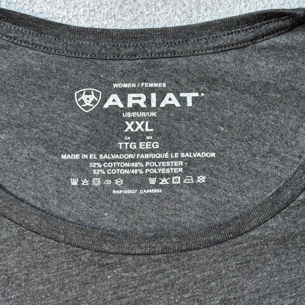 Ariat T-Shirt Womens XXL Grey Sunset Graphic Logo Western Short Sleeve Tee - Picture 3 of 7
